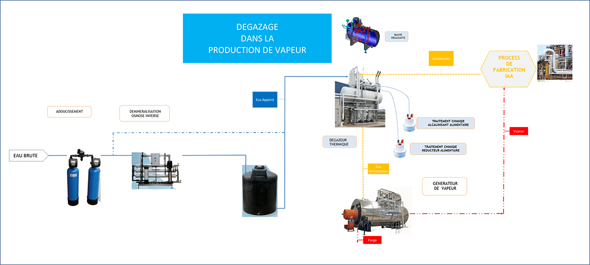 Dégazage Production de Vapeur