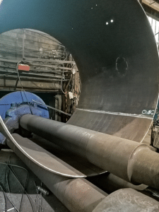 Chaudière Ch0C en sortie du bunker pour radiographie des soudures - 2